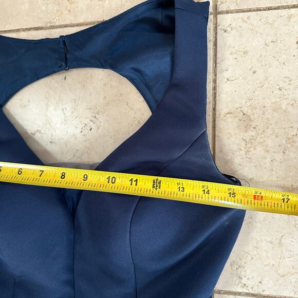 Chi Chi London 4 Blue Midi Skater Dress Tutu Gown Prom Formal Special Ocassion - Picture 7 of 12